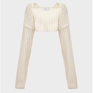 Simonett Cropped Sweater Sleeve Cardigan